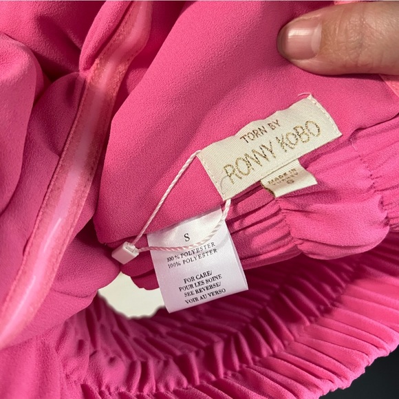 Ronny Kobo Strapless Floral Bandeau Top Size Small - Picture 8 of 8